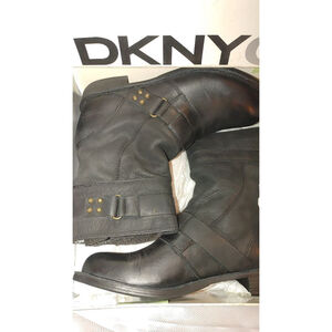 DKNYC Abbie Leather Moto Boot Size 9.5 NIB